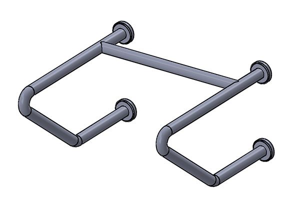 C32 Double Rail Tapered 24” x 24” x 12”