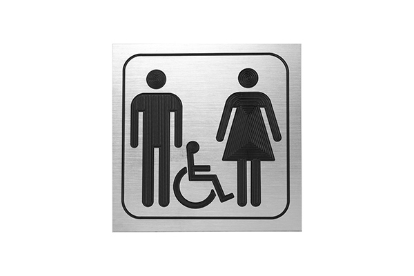 Sign #106 6” x 6” x Picto Man - Woman - Handicap