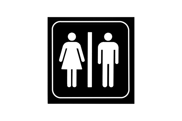 Sign #110 6” x 6” x Picto Man-Woman - Gallery Specialty Ltd